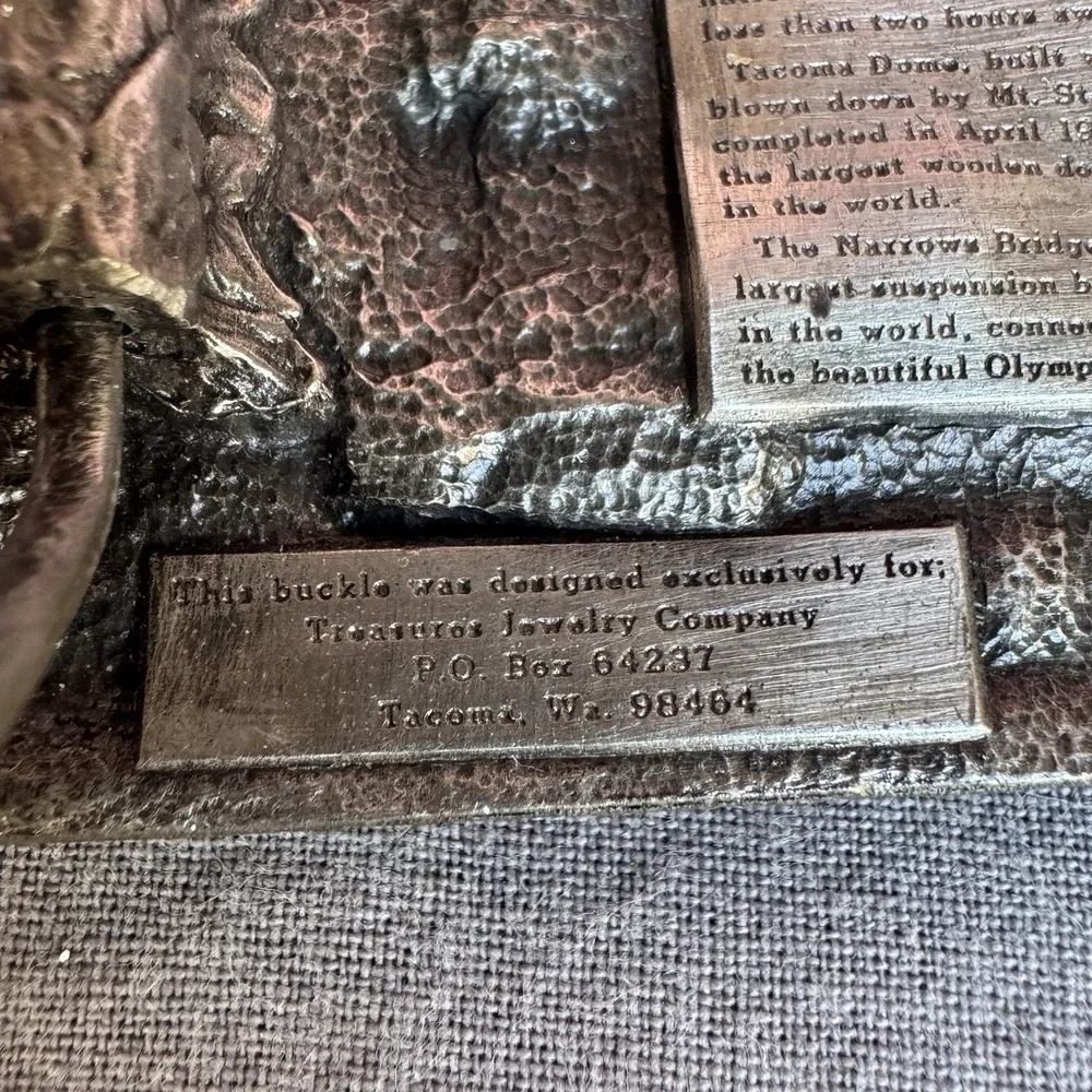 Tacoma Sound To Summit‎ 3D Pewter Metal Belt Buckle 1983 Siskiyou